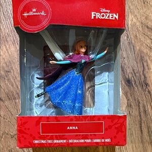 Hallmark Disney Frozen Anna Ornament with Blue and Purple